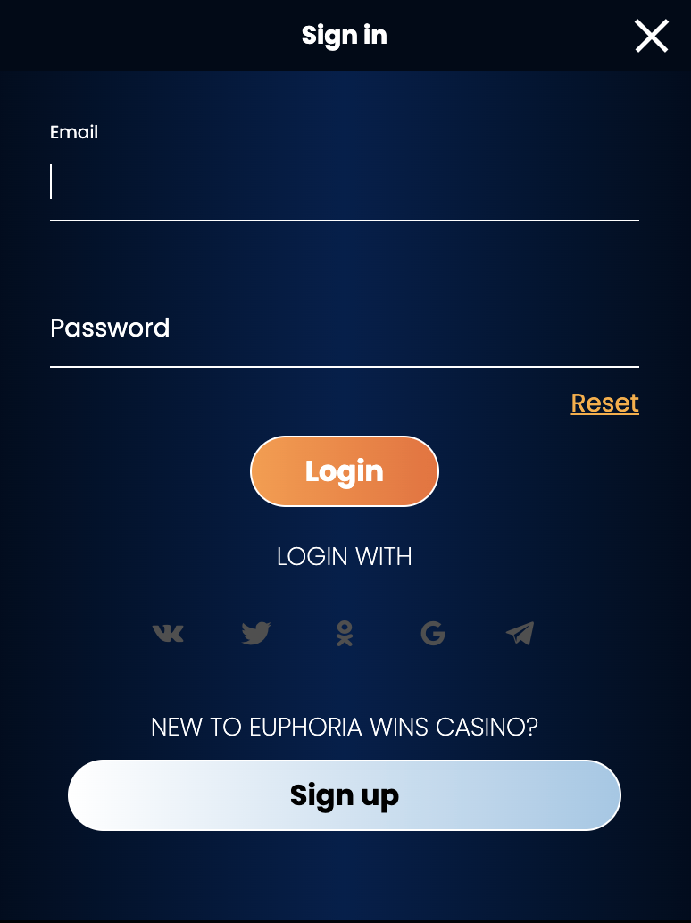 Euphoria Wins Casino Login